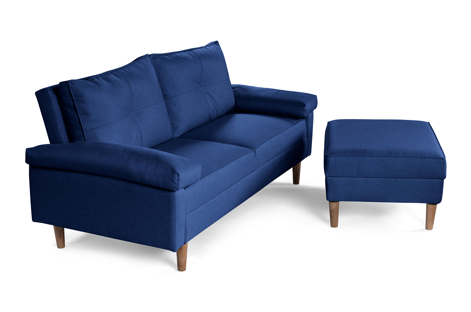 Sala Modular Casanova Azul Makora Essentials de lino reversible