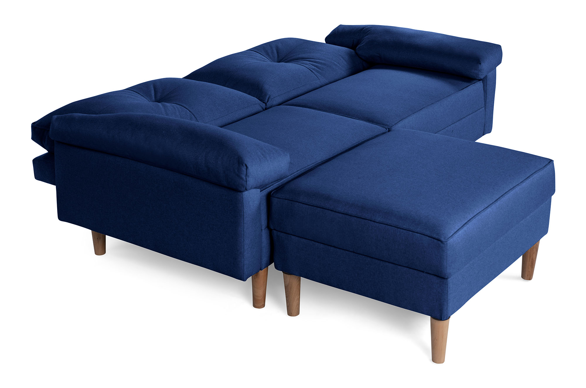 Sala Modular Casanova Azul Makora Essentials de lino reversible