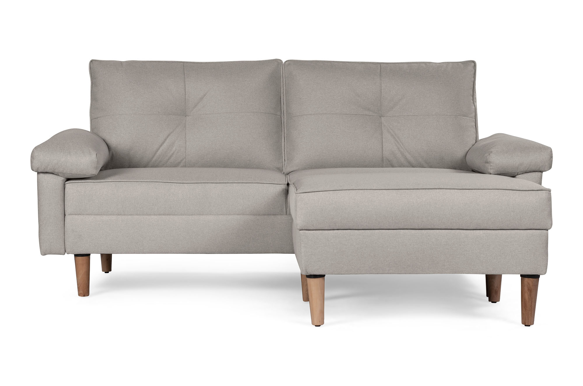 Sala Modular Casanova Gris Claro Makora Essentials de lino reversible