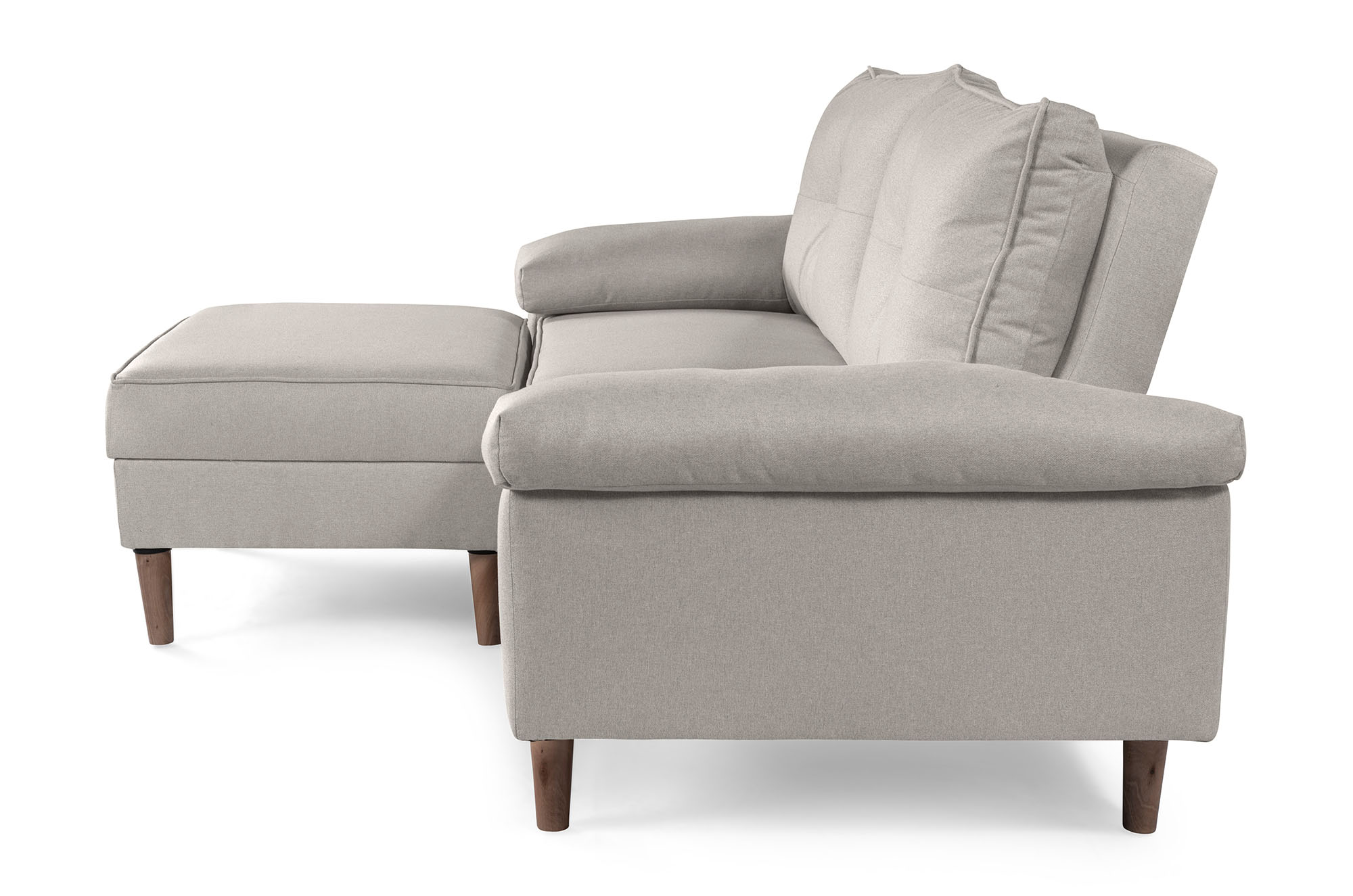Sala Modular Casanova Gris Claro Makora Essentials de lino reversible