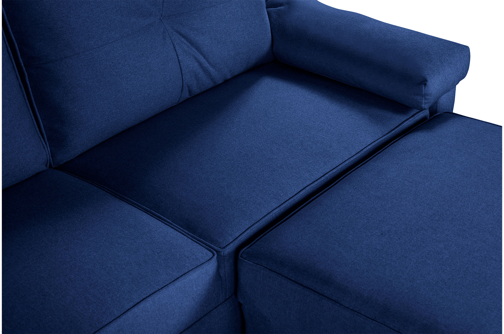 Sala Modular Casanova Azul Makora Essentials de lino reversible
