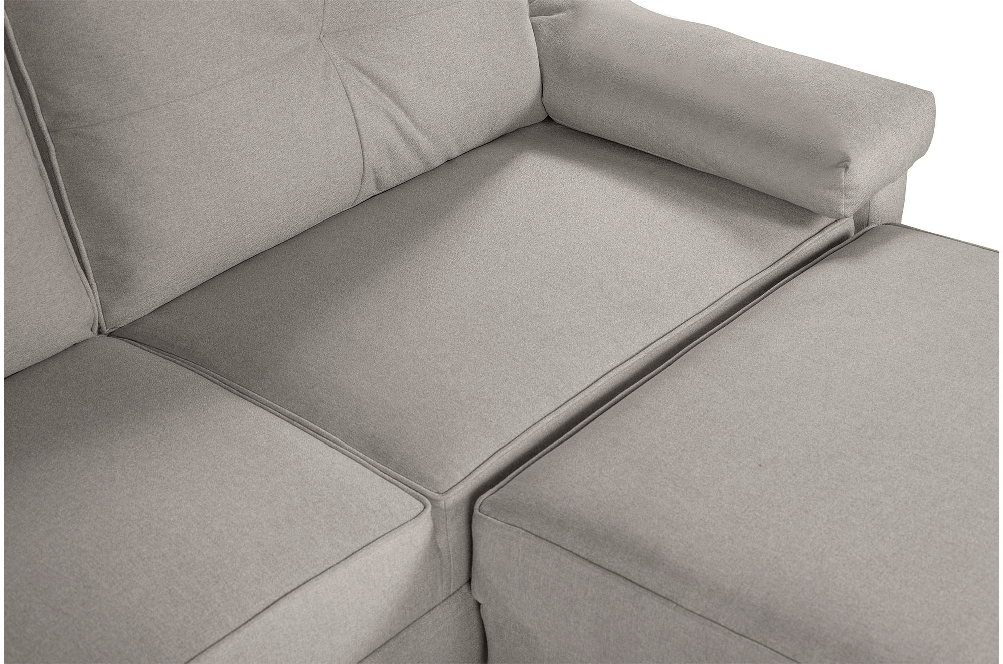 Sala Modular Casanova Gris Claro Makora Essentials de lino reversible