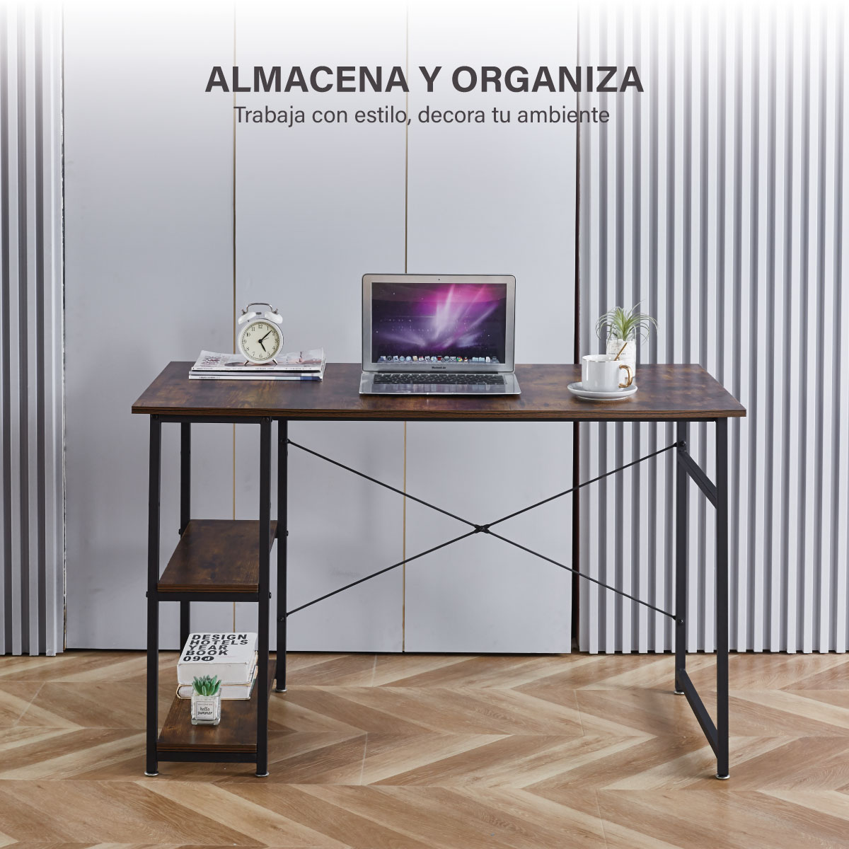 Escritorio Estudiantil de Oficina Modelo Moralistic 120x60x75cm cafe