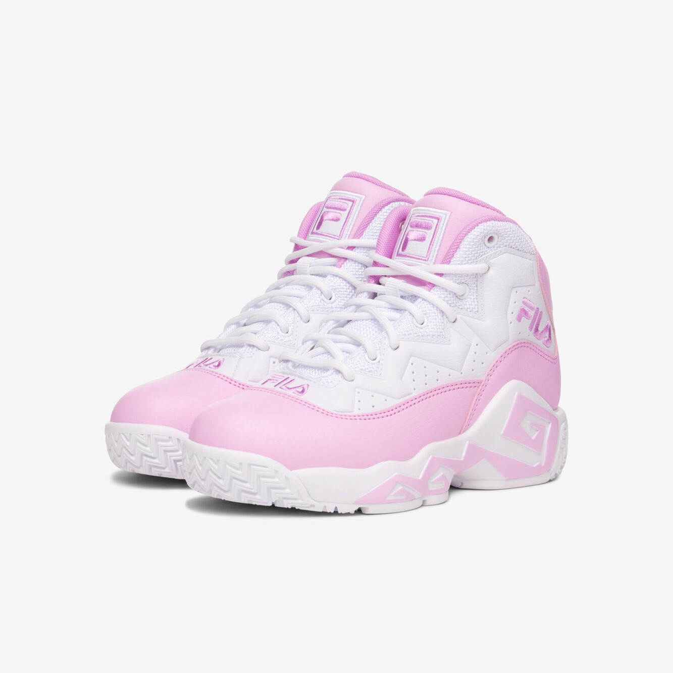 Tenis Bota Fila Mb Blanco Rosa de Dama Original