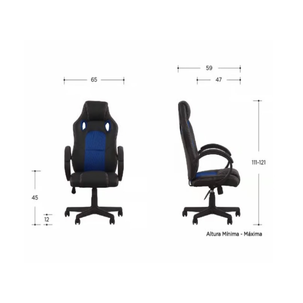 Silla Gamer Contra Azul