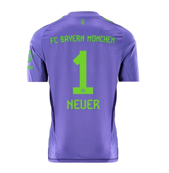Nuevo! Jersey Bayern Munich Munchen 2024/2025 Portero Morado Neuer 1  Bundesliga Talla XL
