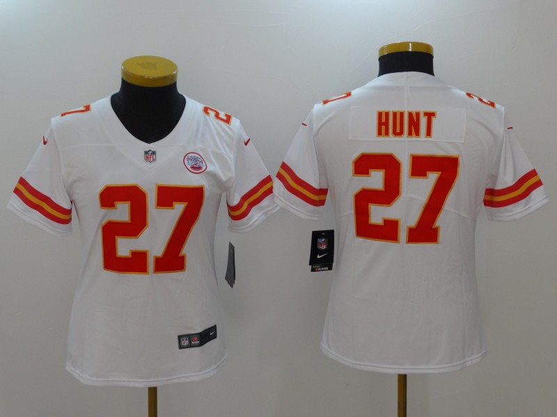 Fantastico! Jersey Jefes Kansas City Chiefs BORDADO Mujer Dama Mahomes 15 Blanco Talla M
