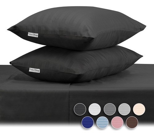 Juego De Sabanas Matrimonial Egipcian Premium 2,800 Hilos NEGRO