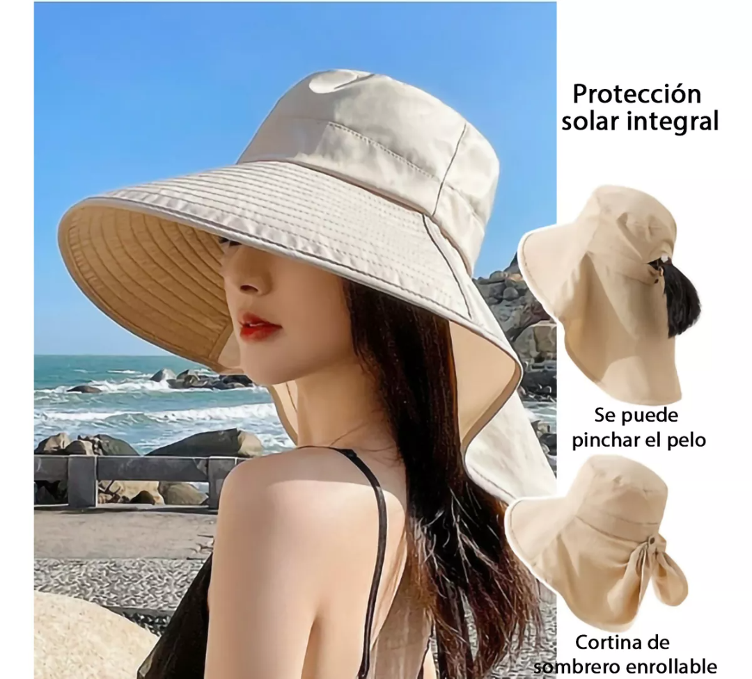 Sombrero Para Sol Gorras Mujer Playa Visera Protección Uv