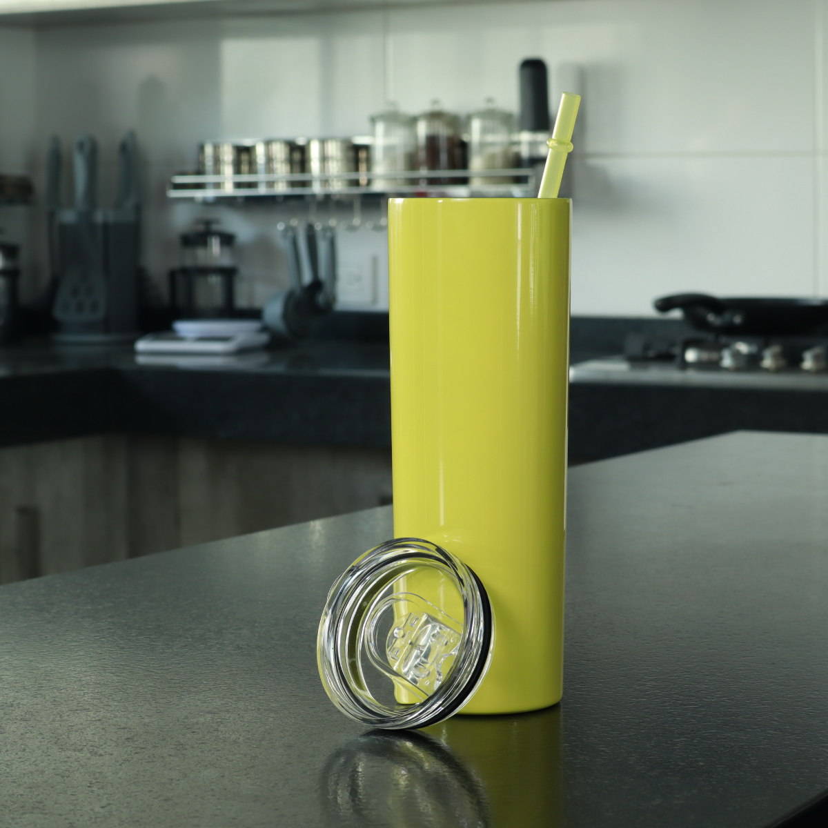 2 Piezas Termo Vaso Para Bebidas De 20oz Acero Inoxidable De Doble Pared (amarillo)
