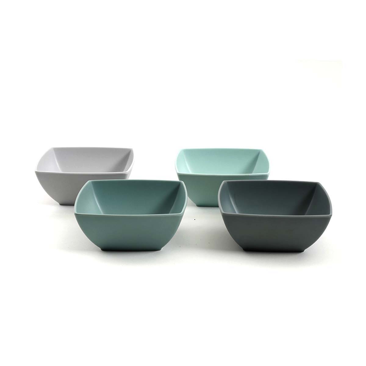 JUEGO DE TAZONES DE MELAMINA  4 PZS 15 CM MULTICOLOR CUADRADOS JAYSON 15