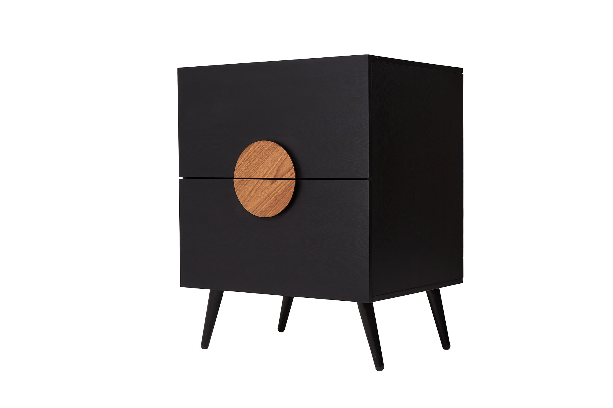 Buró Negro con 2 Cajones con Corredera de Extensión. Estructura de Madera MDF
