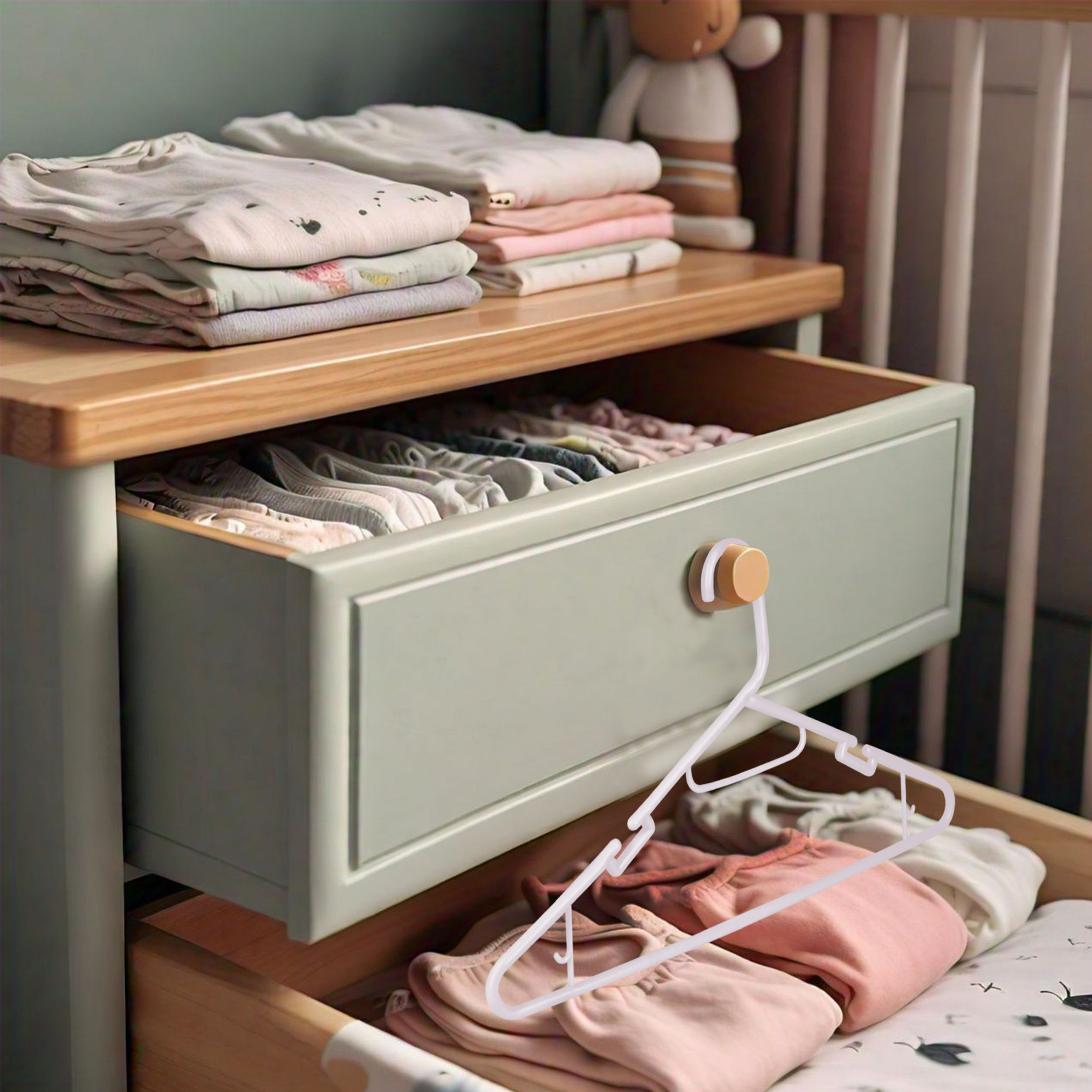 Ganchos para Ropa de Niños | Ganchos  para Colgar Ropa de Niño, Niña y Bebé | Gruesos y Duraderos | Paquete de 20  color Rosa 