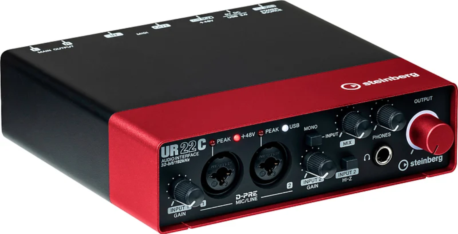 Steinberg Ur22c 2 X 2 Usb 3.0 Interfaz De Audio Color Rojo