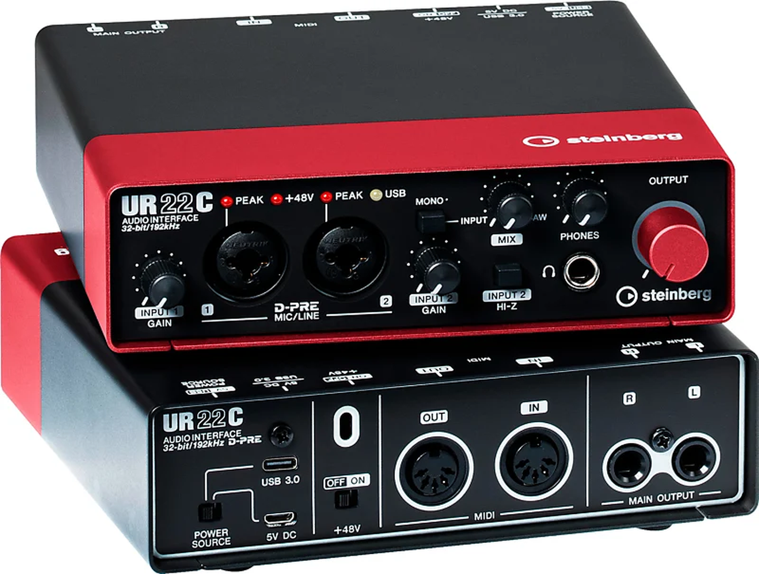 Steinberg Ur22c 2 X 2 Usb 3.0 Interfaz De Audio Color Rojo