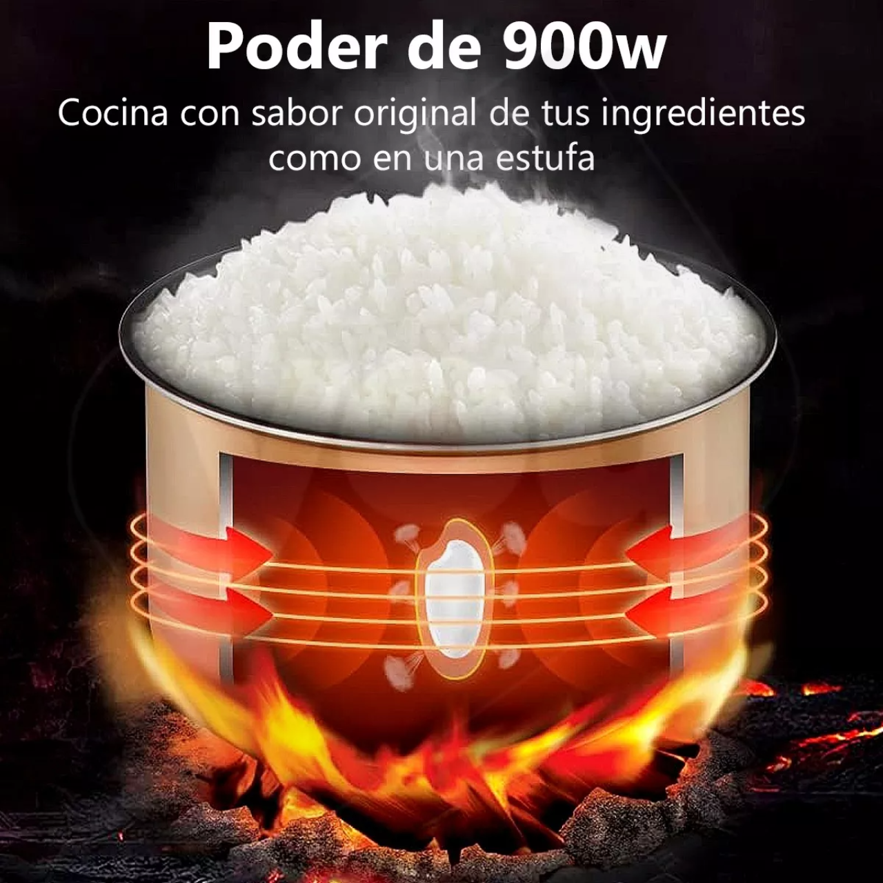 Olla Electrica Arrocera Digital Ceramica 6l 12 Funciones You Color Plata Con Negro Frecuencia 60hz