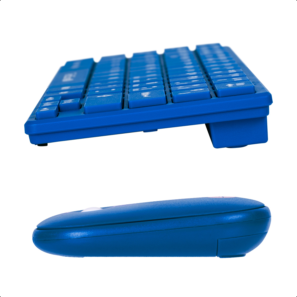Teclado y mouse Inalámbrico Techzone Young PopBlue 64 Teclas Azul