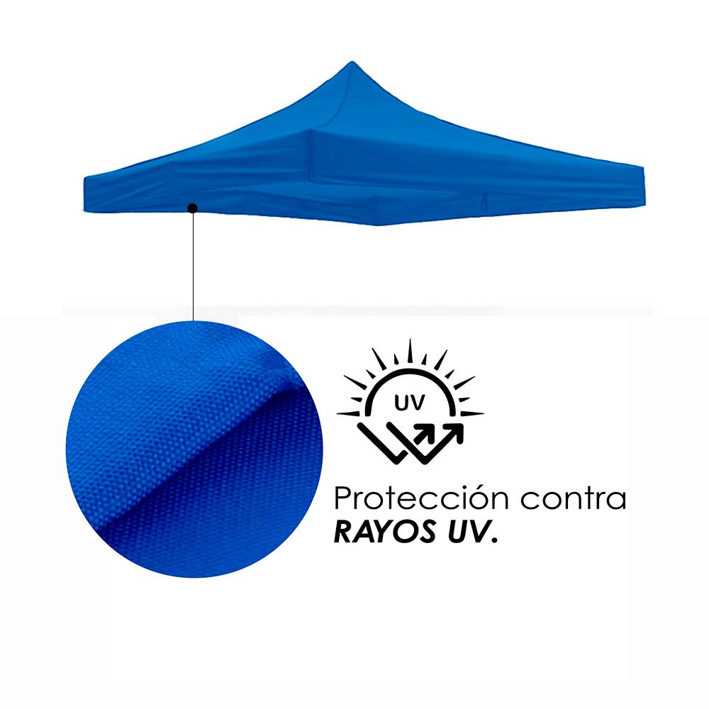 PAQUETE DE 2 REPUESTOS DE LONA PARA TOLDO IMPERMEABLE Y DURADERA 2X2. 