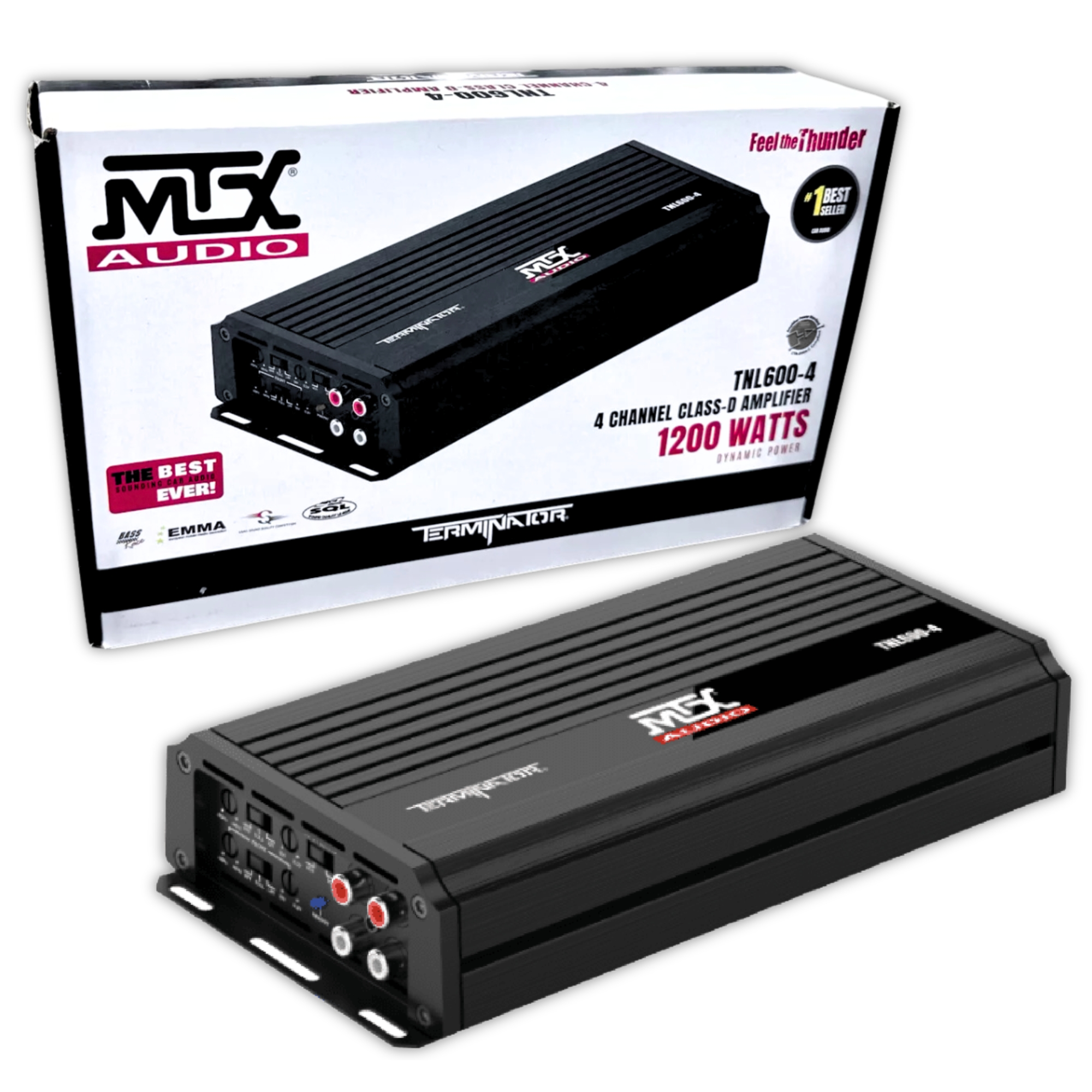 Mini Amplificador 4 Canales MTX TNL600-4 1200 W