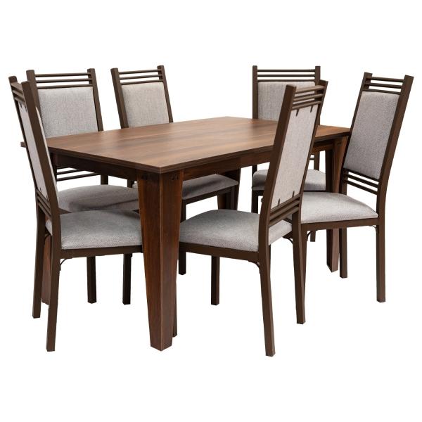 Comedor 6 Sillas Elena Nogal - Kessa
