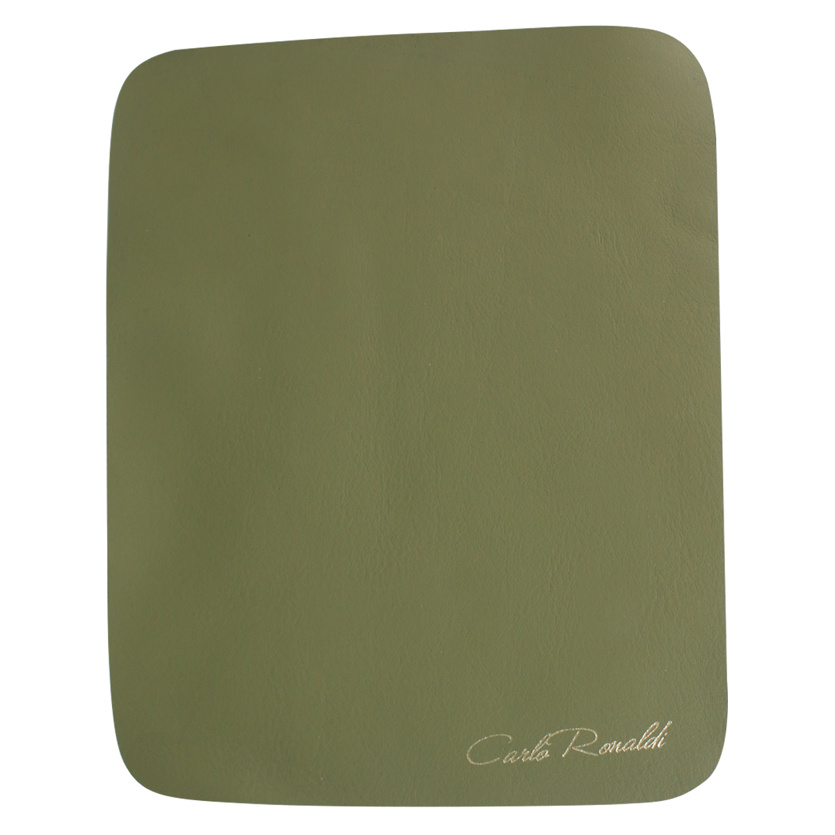 Mouse Pad Carlo Ronaldi Piel De Res Genuina Verde