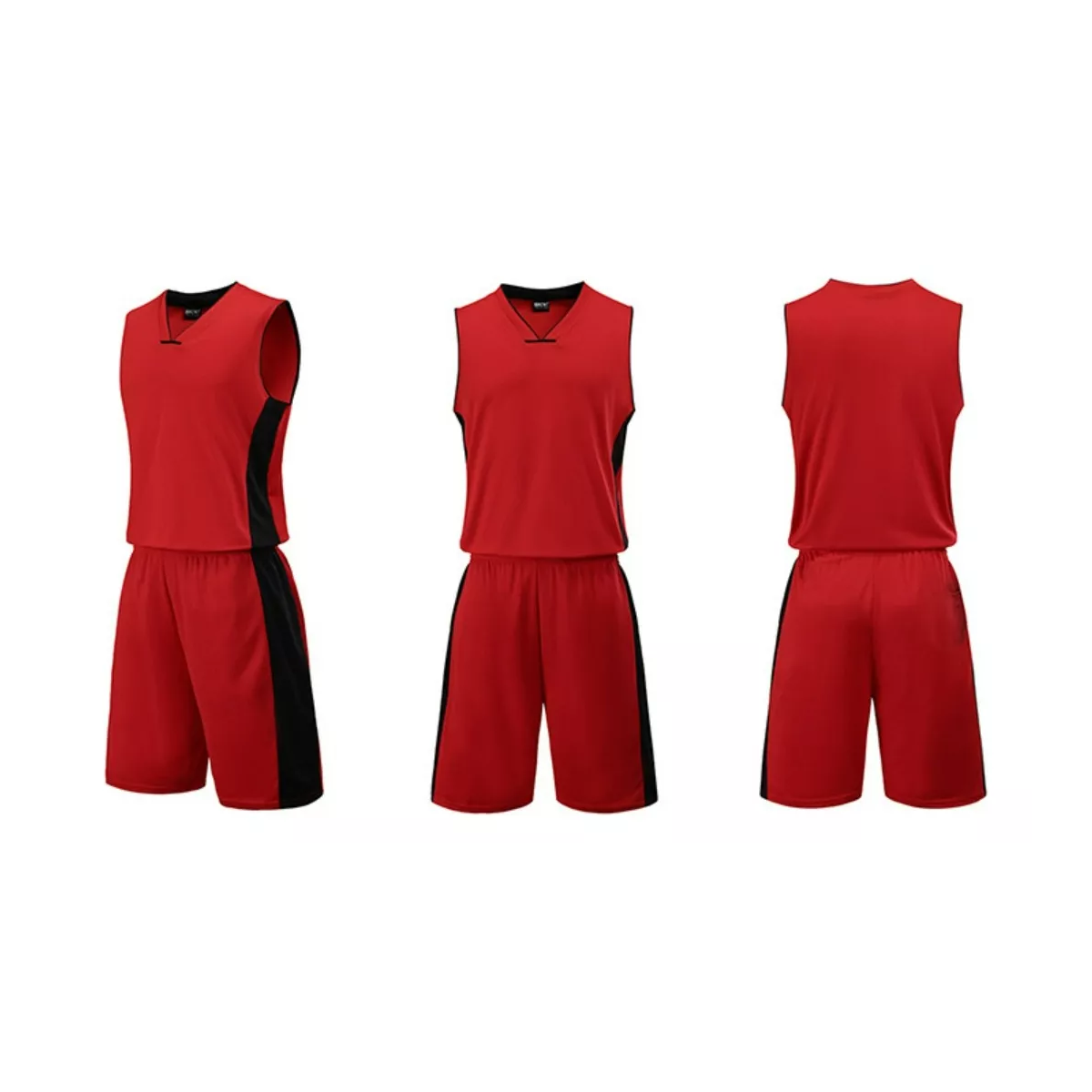Set De Entrenamiento De Uniforme De Baloncesto 2ps Color Rojo Talla S