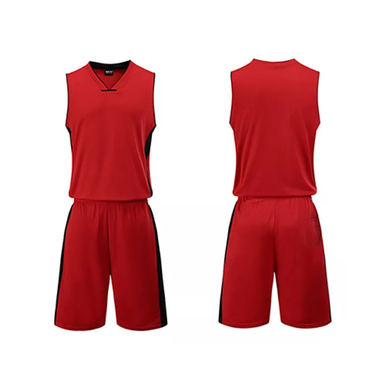 Set De Entrenamiento De Uniforme De Baloncesto 2ps Color Rojo Talla S