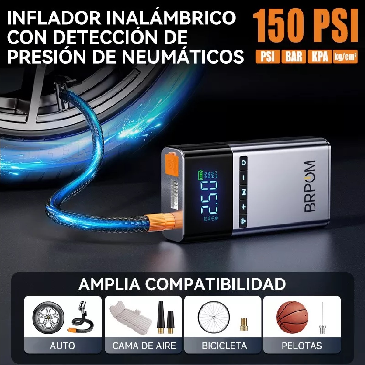 Arrancador De Batería De Auto Con Compresor De Aire 150psi
