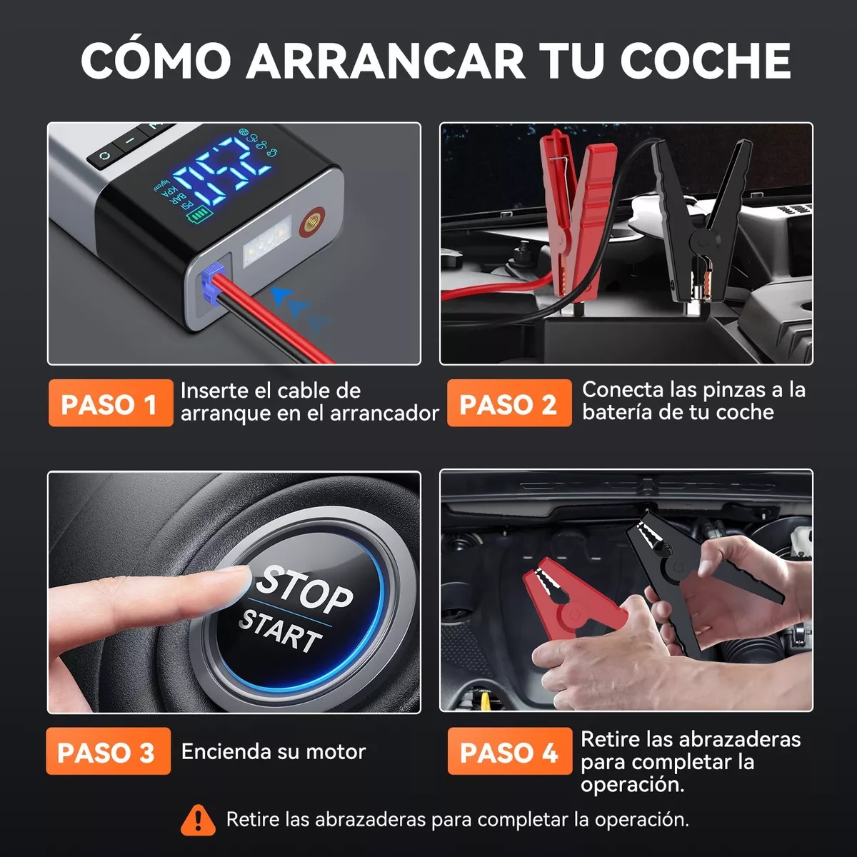 Arrancador De Batería De Auto Con Compresor De Aire 150psi