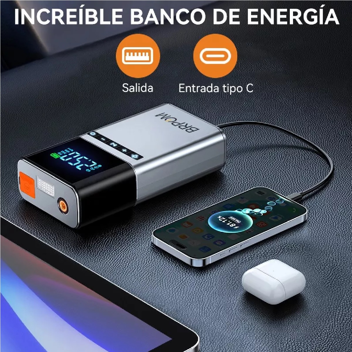 Arrancador De Batería De Auto Con Compresor De Aire 150psi