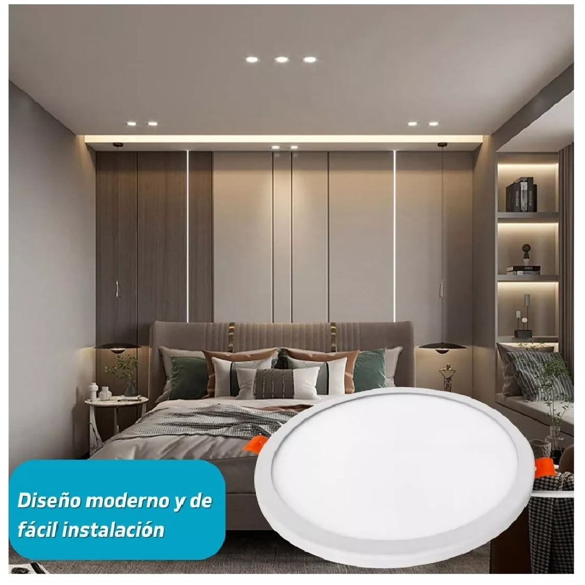 Lámpara Luminaria Luz 18w Ajustable 175mm Diámetro 5 Piezas