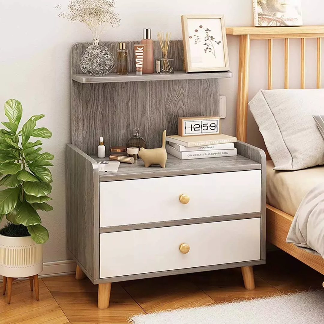 Buró Mesa De Noche Moderno Para Recamara Estilo Vintage