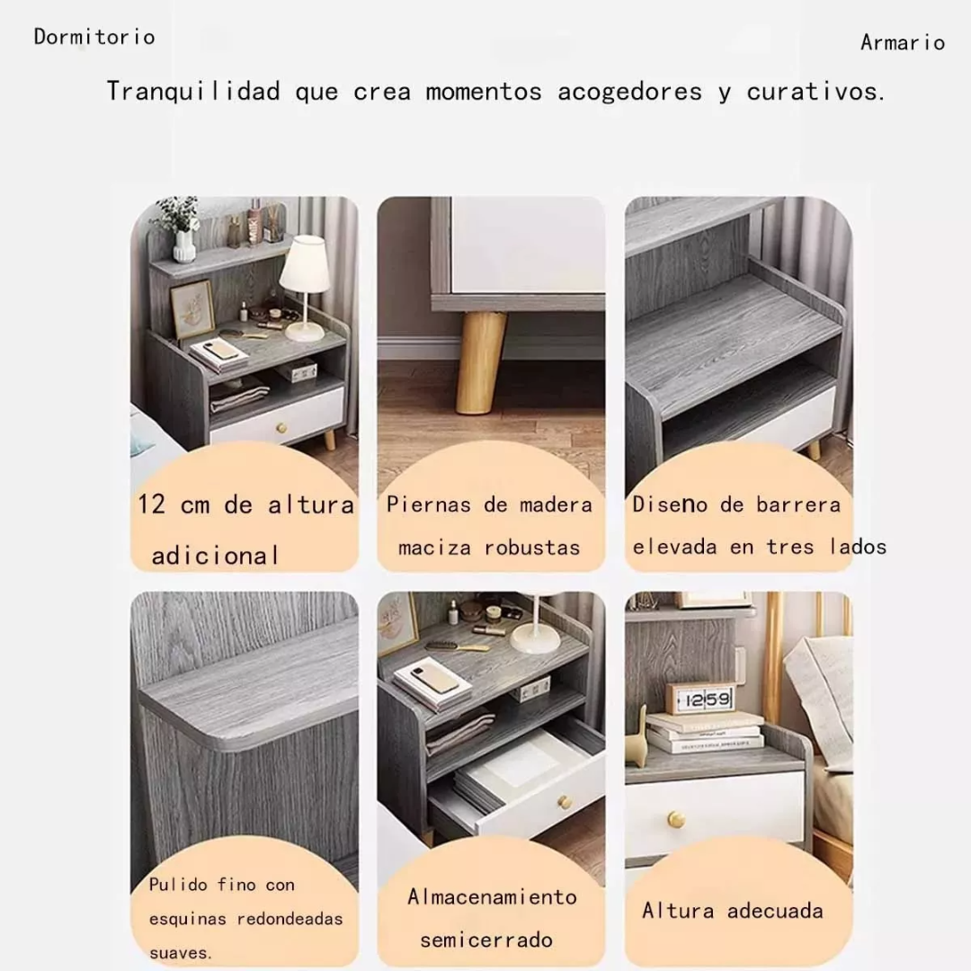 Buró Mesa De Noche Moderno Para Recamara Estilo Vintage
