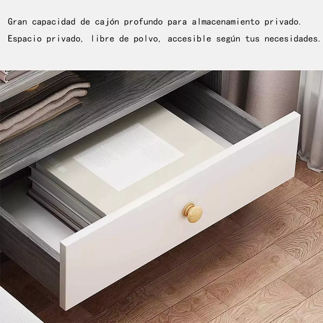 Buró Mesa De Noche Moderno Para Recamara Estilo Vintage