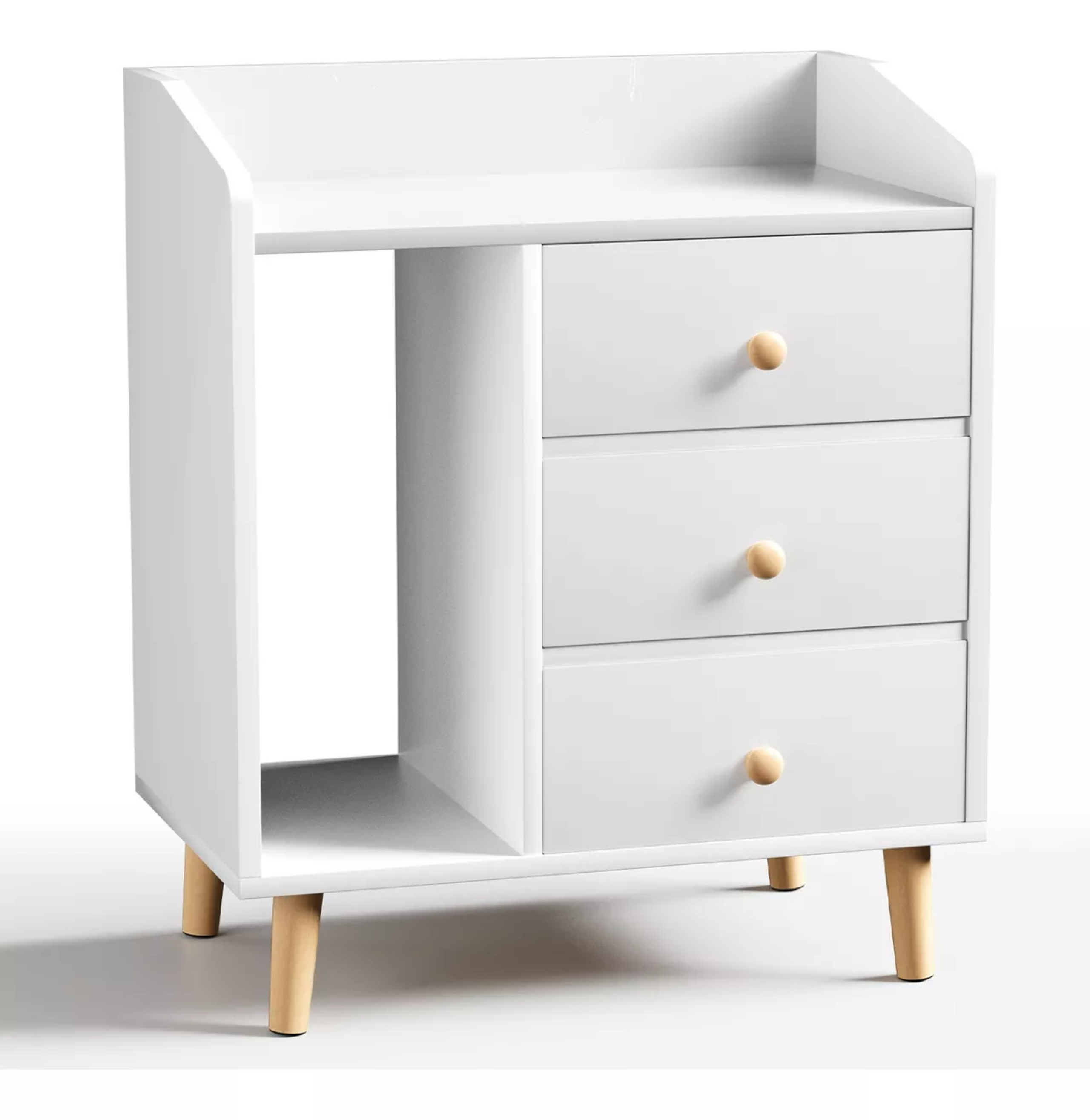 Buros De Madera Sencillos Con 3 Cajones Mesa De Noche Buro