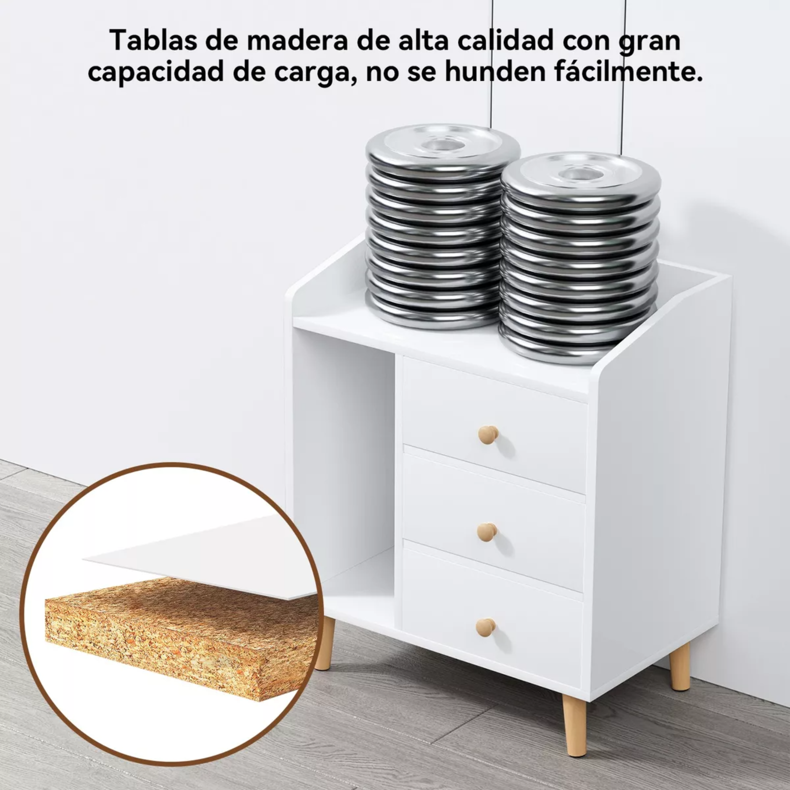 Buros De Madera Sencillos Con 3 Cajones Mesa De Noche Buro