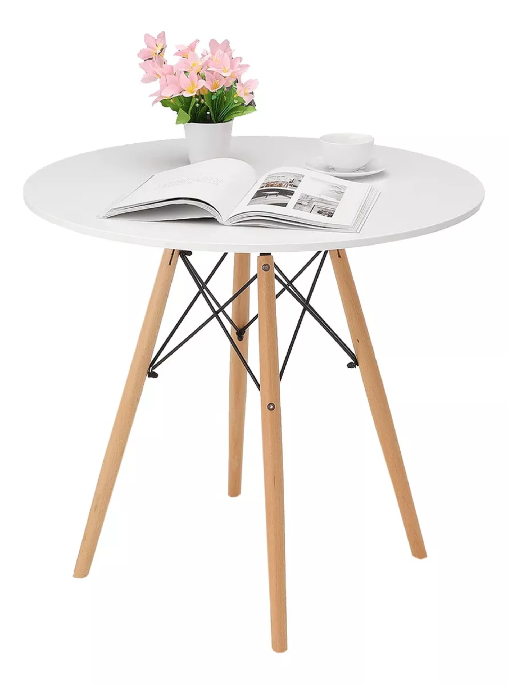 Mesa Comedor Eames Desayunador Redonda Minimalista 60cm