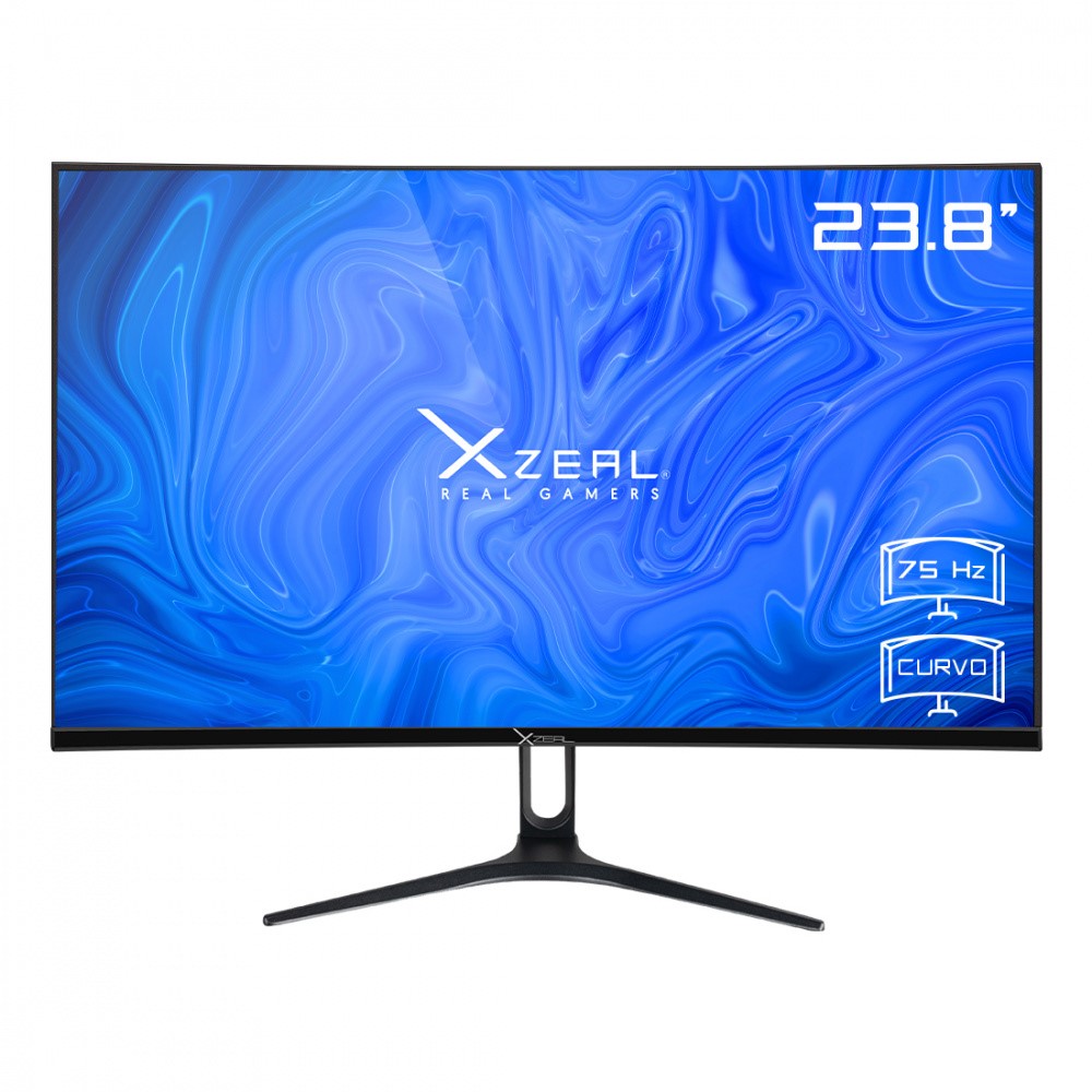 Monitor Gamer Curvo XZEAL Starter XST-570 LED 23.8", Full HD, 75Hz, 1x HDMI/VGA, Negro.