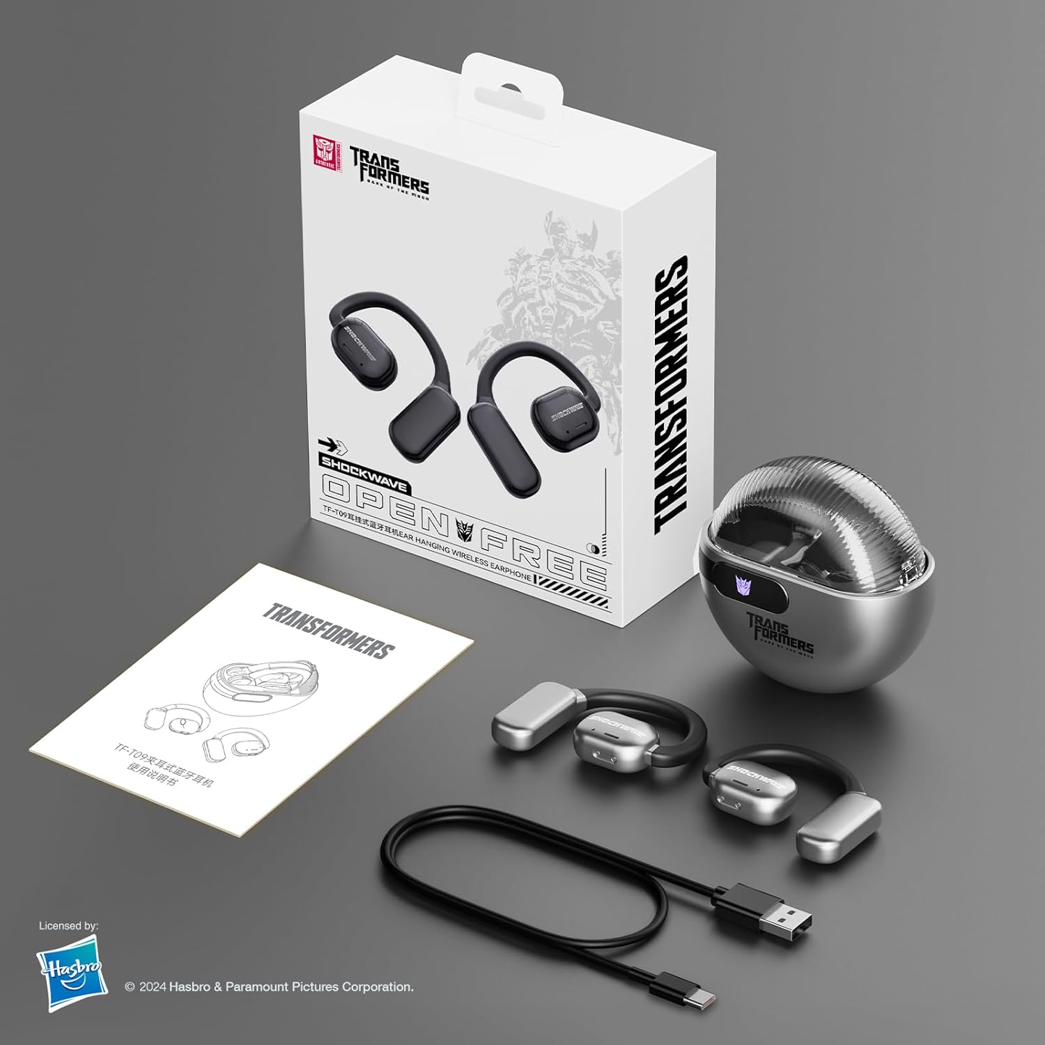 Audífonos Transformers Tf-T09 Gris True Wireless