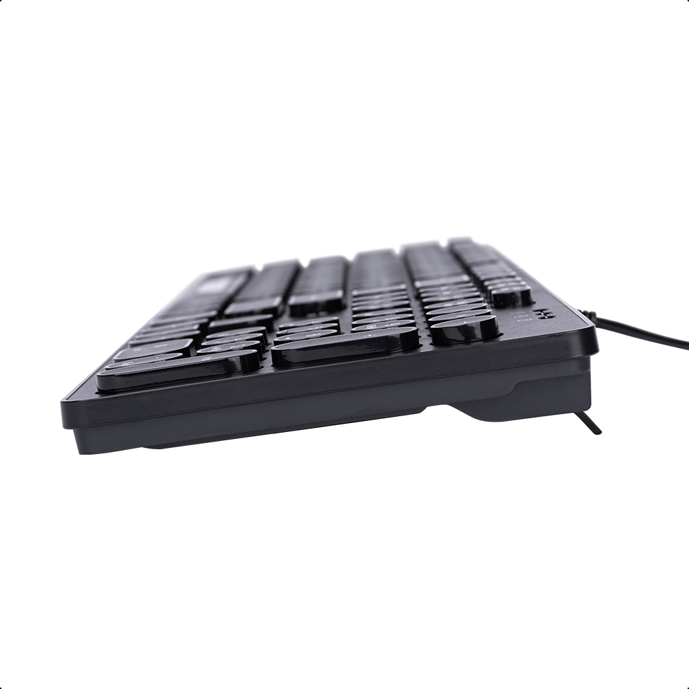 Teclado Alámbrico TechZone OVAL BLACK TechZone Colors