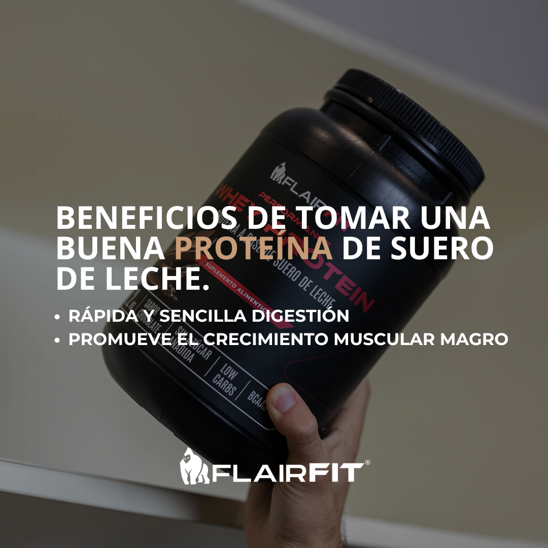 Flairfit® Whey Protein, Proteína Suero De Leche, Low Carbs 1.2 Kg, Sabor Chocolate.