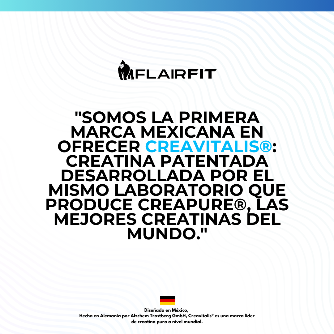Flairfit® Creatina Híbrida Monohidratada Y Micronizada Creavitalis® Patente De Alta Pureza En Polvo De Los Creadores De Creapure® 150g, Sabor Natural