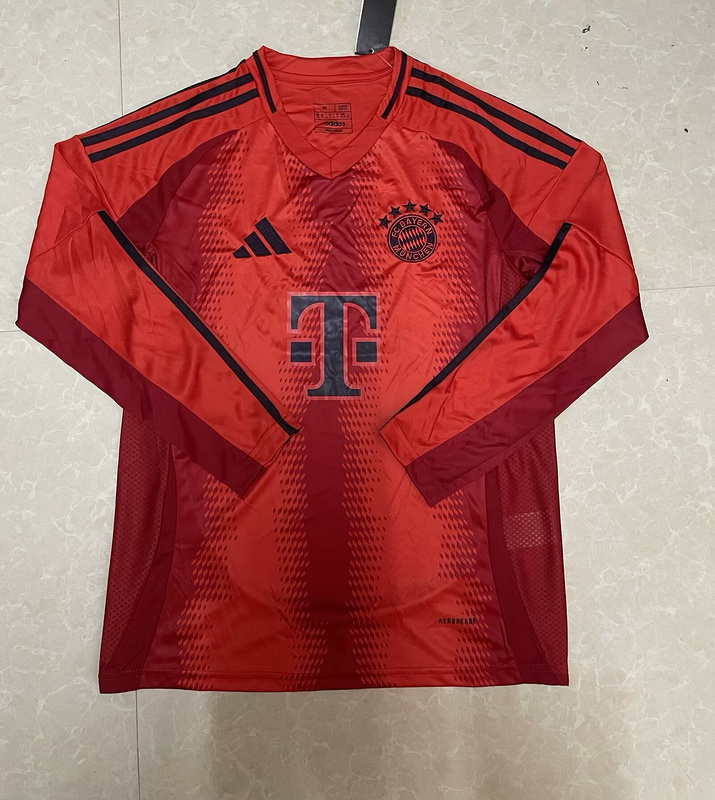 Nuevo! Jersey Bayern Munich Munchen 2024/2025 Local Rojo Manga Larga Bundesliga Talla L