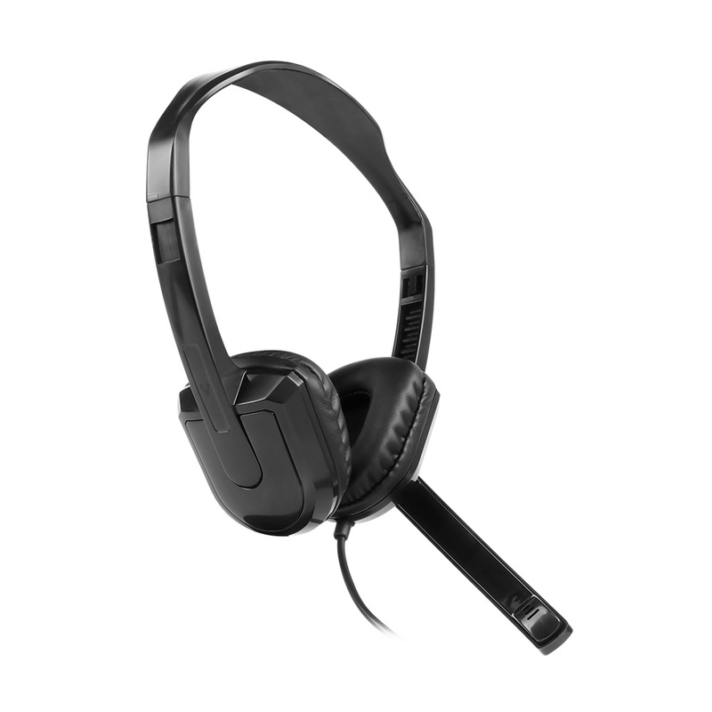 Vorago Audífonos con Micrófono HS-400, Alámbrico, 1.8 Metros, USB-A, Negro