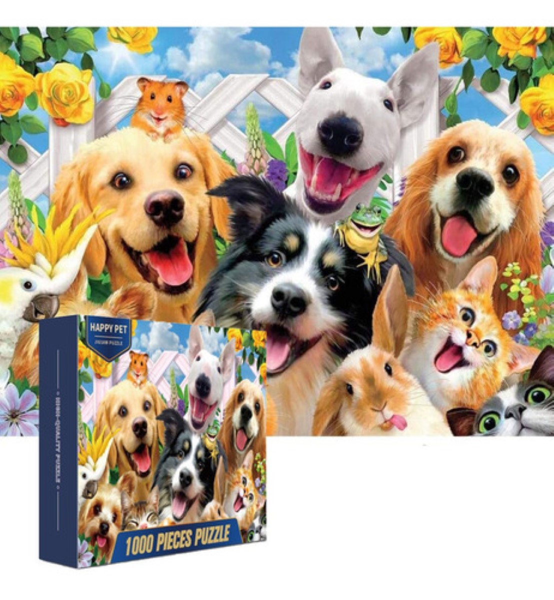 Rompecabezas De 1000 Piezas, 70x50 Cm De Perros Lindos 