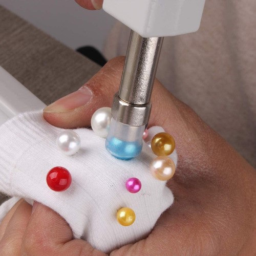 Remachadora Maquina De Fijación De Perlas Fijador De Piedras blanco