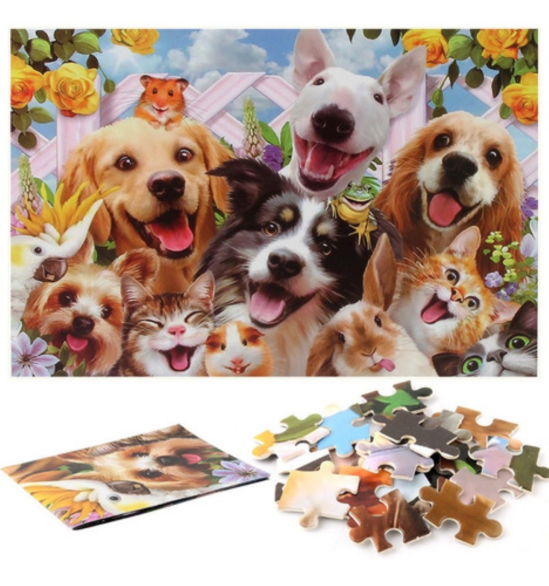 Rompecabezas De 1000 Piezas, 70x50 Cm De Perros Lindos 