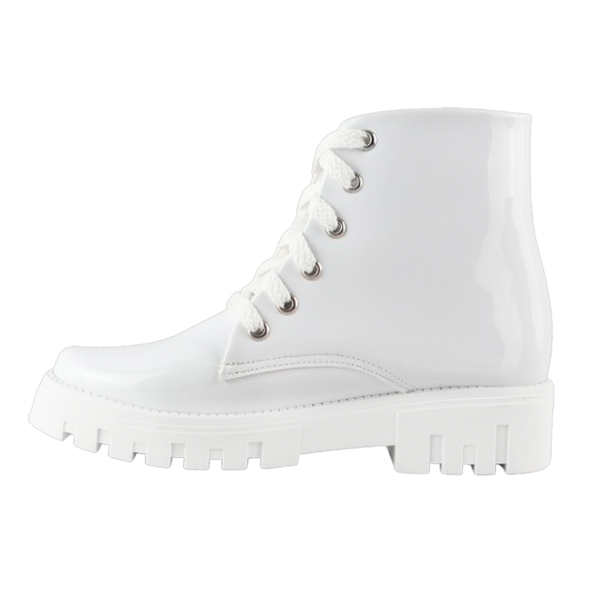 Botas Niña Juvenil Charol Blanco Vestir Moda Cómodas 900-CB