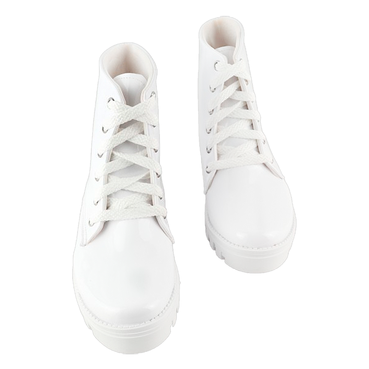 Botas Niña Juvenil Charol Blanco Vestir Moda Cómodas 900-CB