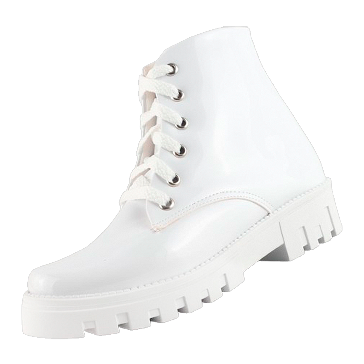 Botas Niña Juvenil Charol Blanco Vestir Moda Cómodas 900-CB